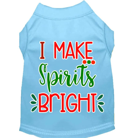 I Make Spirits Bright Screen Print Pet Shirt - Screen Print