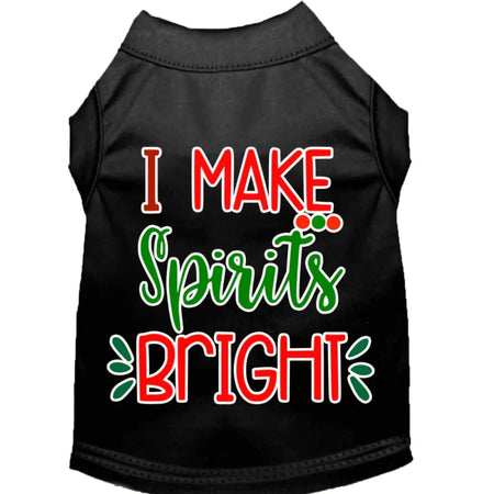 I Make Spirits Bright Screen Print Pet Shirt - Screen Print