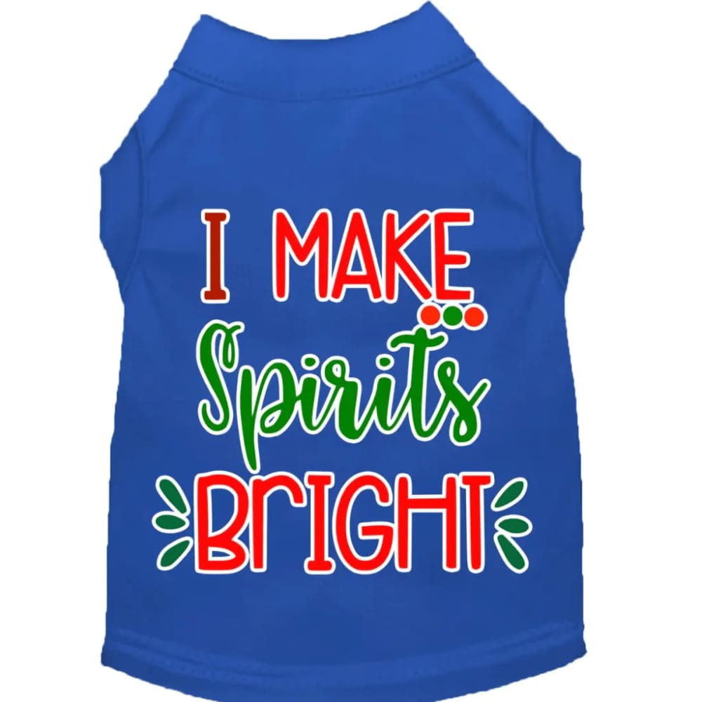 I Make Spirits Bright Screen Print Pet Shirt - Screen Print