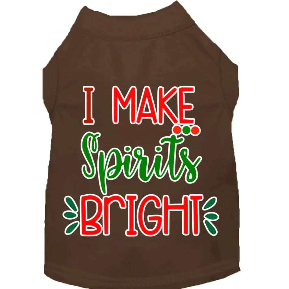 I Make Spirits Bright Screen Print Pet Shirt - Screen Print