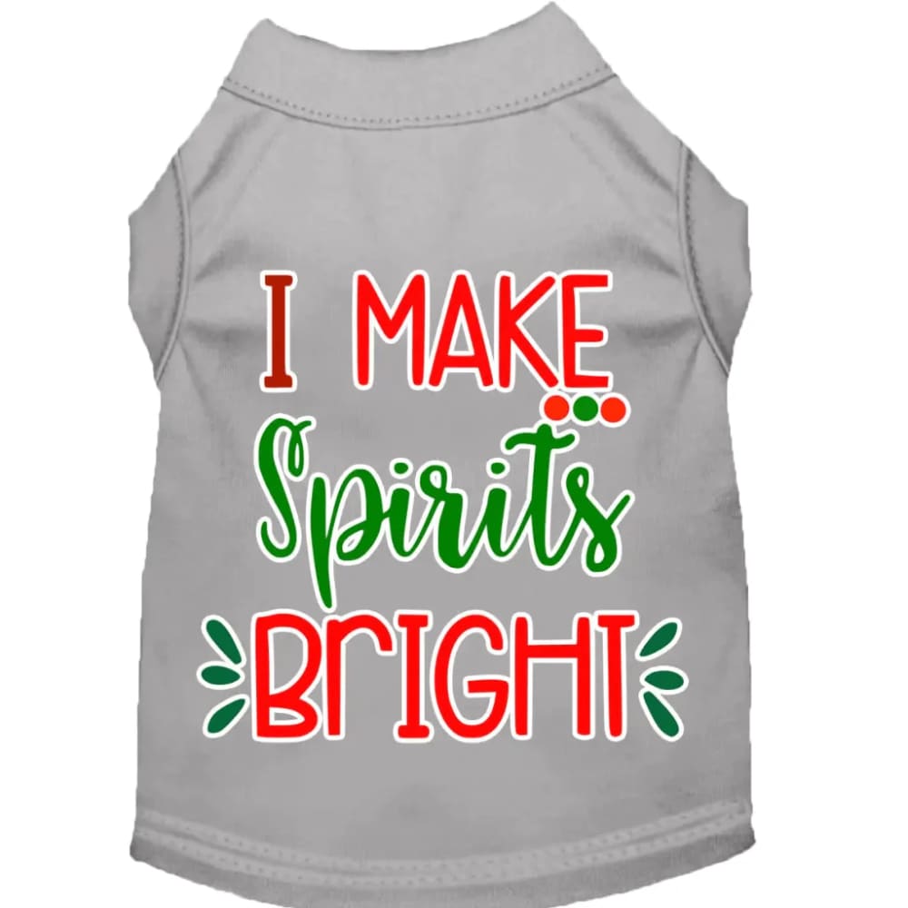 I Make Spirits Bright Screen Print Pet Shirt - Screen Print