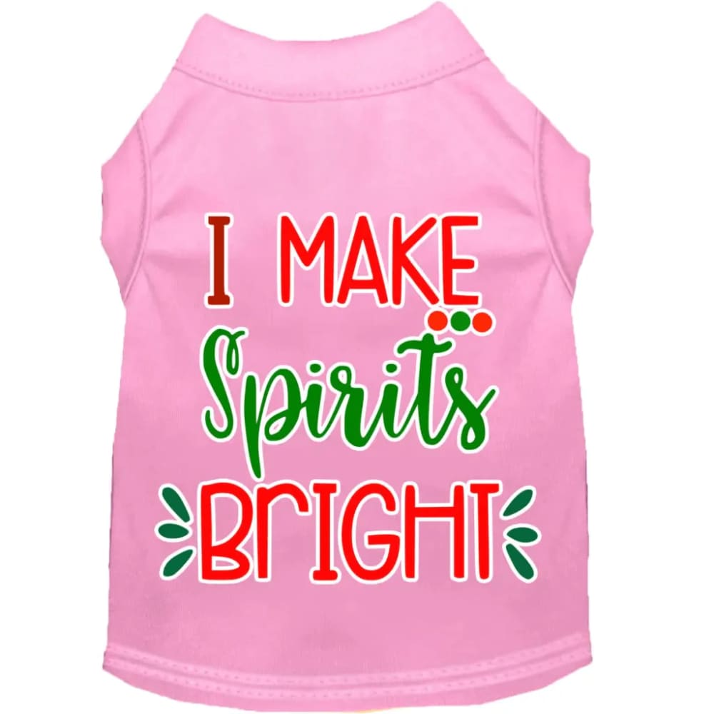 I Make Spirits Bright Screen Print Pet Shirt - Screen Print