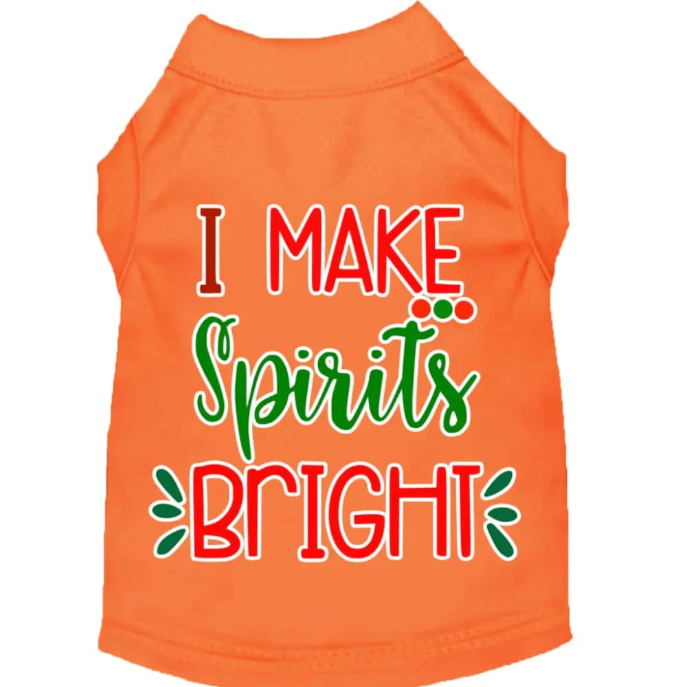 I Make Spirits Bright Screen Print Pet Shirt - Screen Print