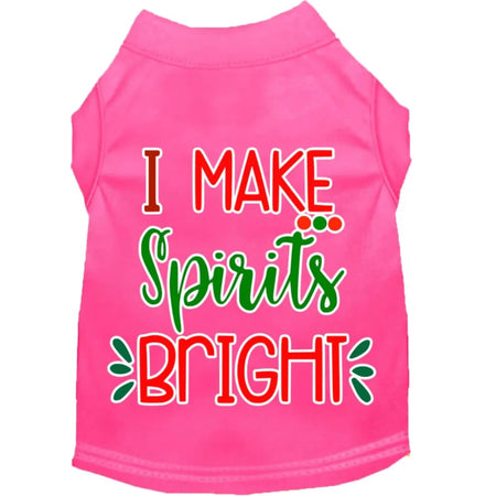 I Make Spirits Bright Screen Print Pet Shirt - Screen Print