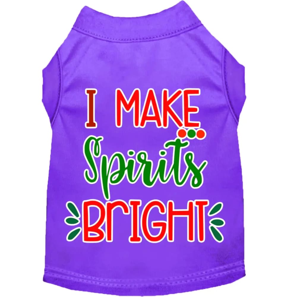 I Make Spirits Bright Screen Print Pet Shirt - Screen Print