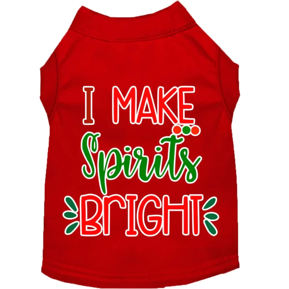 I Make Spirits Bright Screen Print Pet Shirt - Screen Print