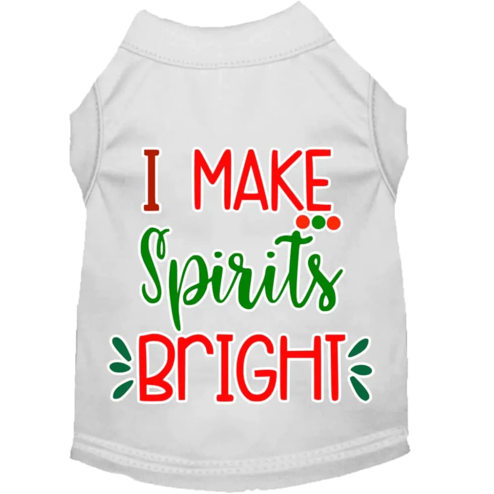 I Make Spirits Bright Screen Print Pet Shirt - Screen Print