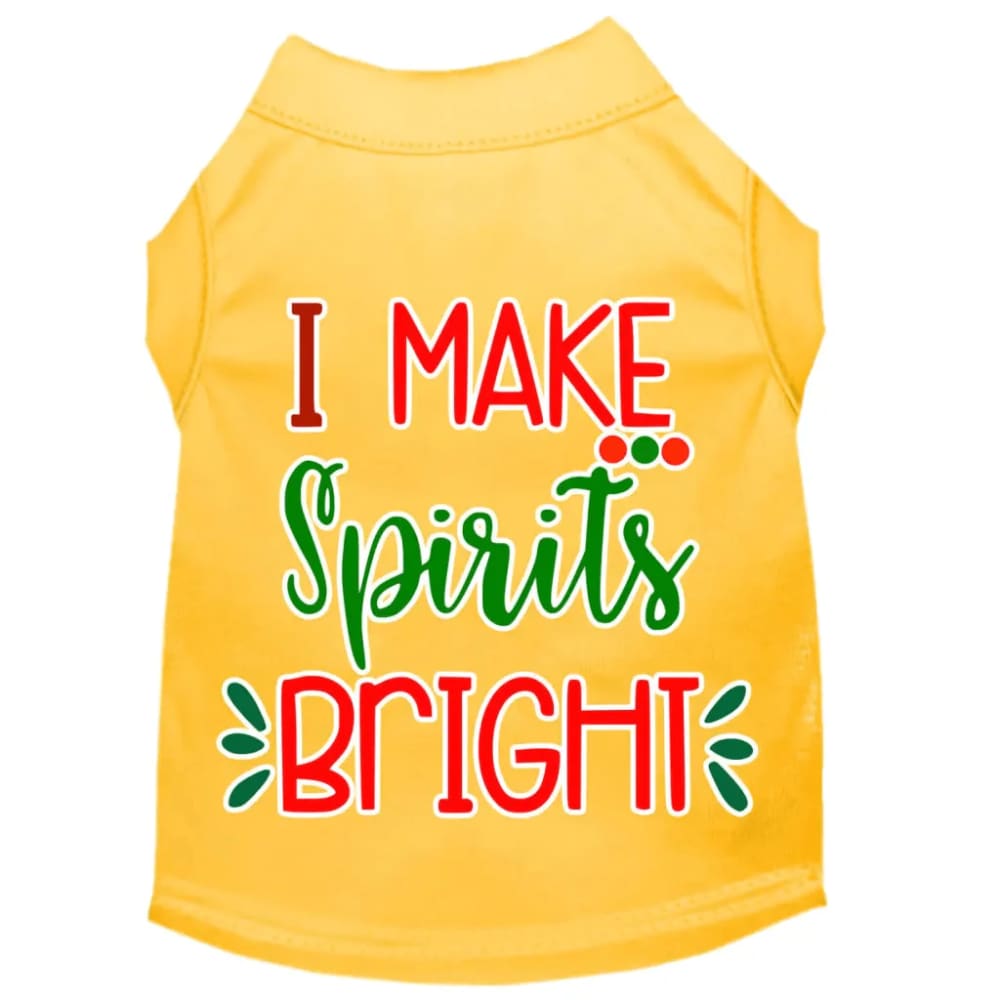 I Make Spirits Bright Screen Print Pet Shirt - Screen Print