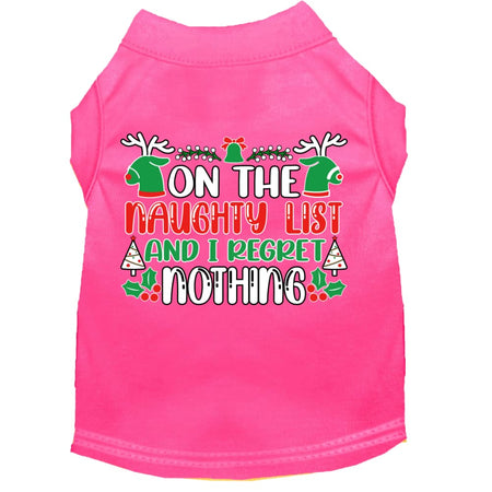 I Regret Nothing Screen Print Pet Shirt - Screen Print