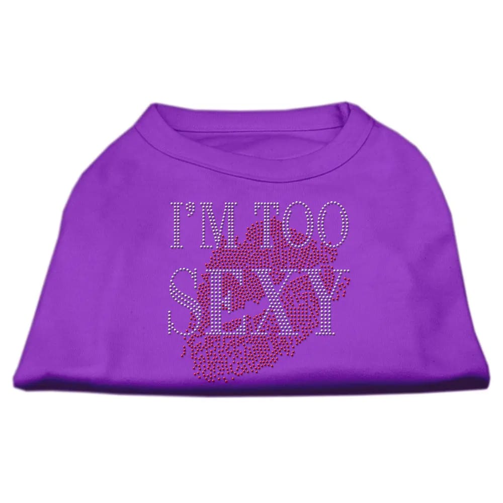 I’m Too Sexy Rhinestone Dog Shirt - Rhinestone Pet Shirts