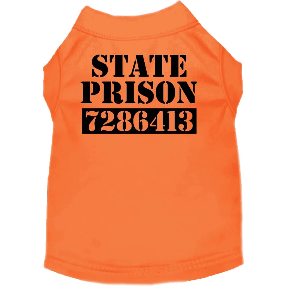 Inmate Screen Print Dog Shirt - 25-35 Lbs.