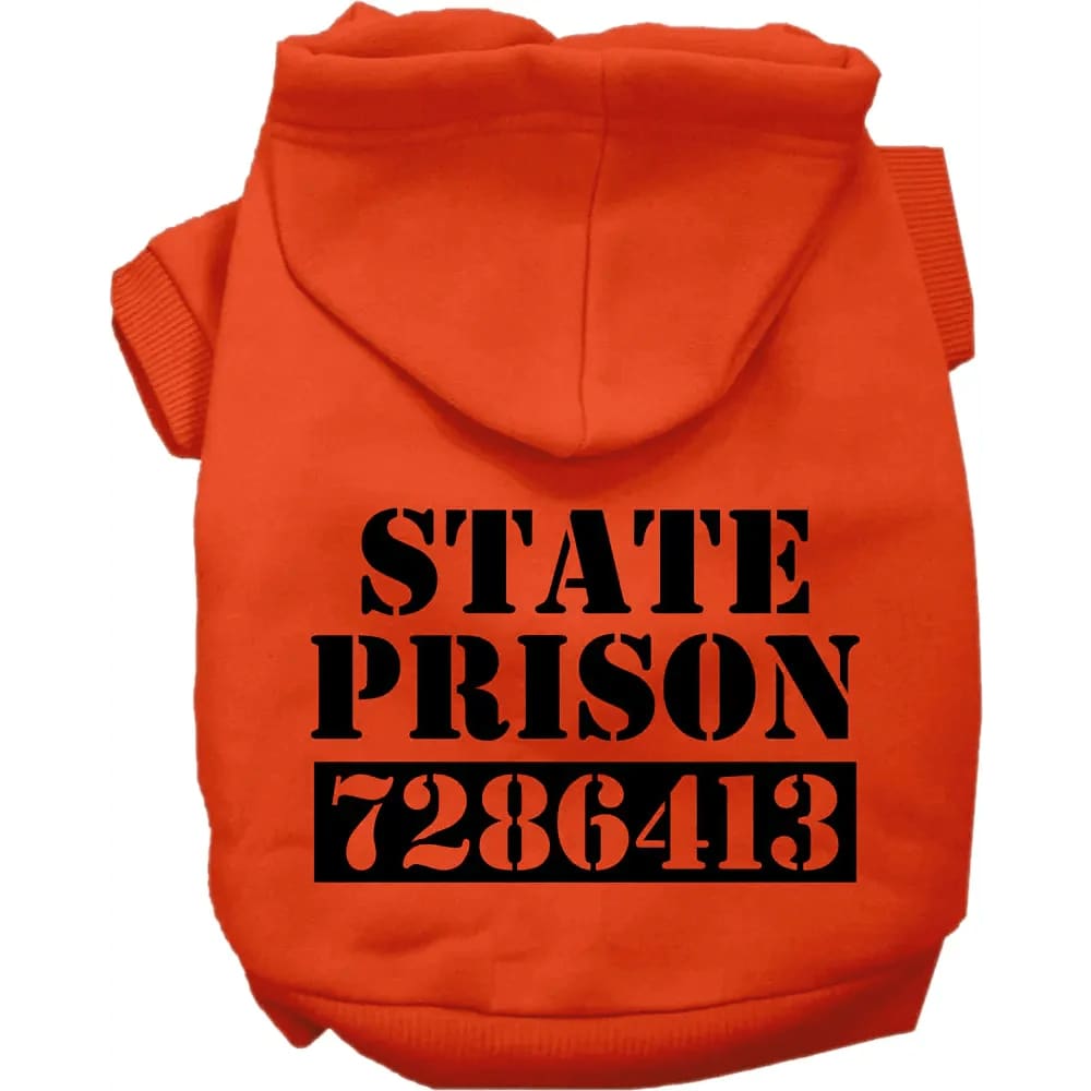 Inmate Screen Print Pet Hoodie - Screen Print Hoodies