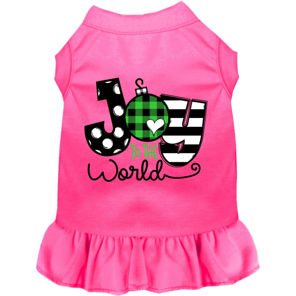 Joy to the World Pet Dress - Screen Print Dog Dresses