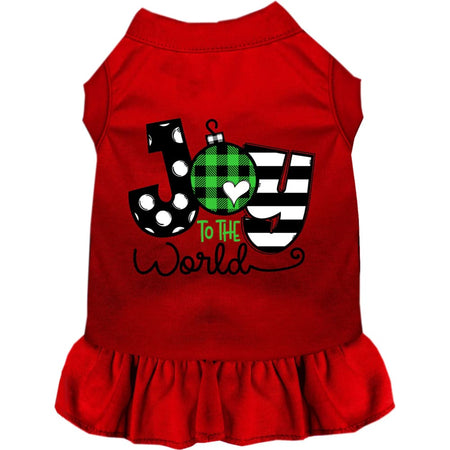 Joy to the World Pet Dress - Screen Print Dog Dresses