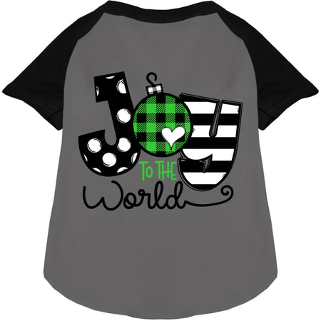 Joy to the World Pet Raglan Shirt - Screen Print Shirts