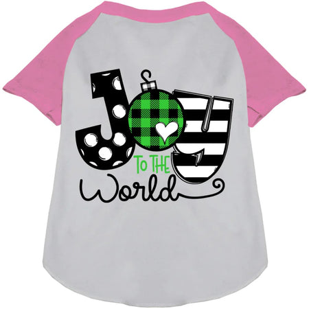 Joy to the World Pet Raglan Shirt - Screen Print Shirts