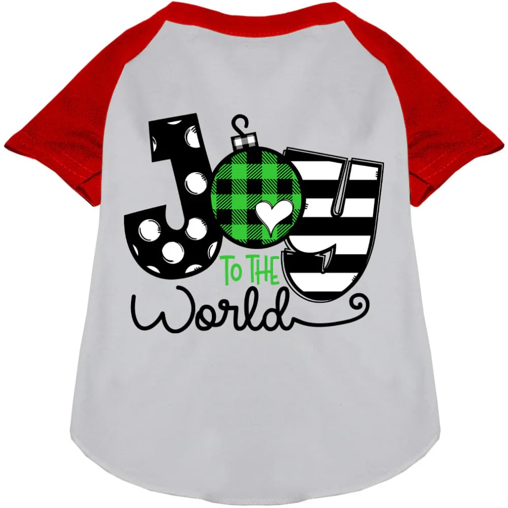 Joy to the World Pet Raglan Shirt - Screen Print Shirts