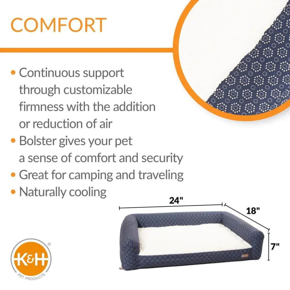 K&H Pet Products Air Sofa Pet Bed Geo Flower - Air Sofa