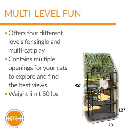 K&H Pet Products EZ Mount Window Kitty Sill Quad Stack - Cat