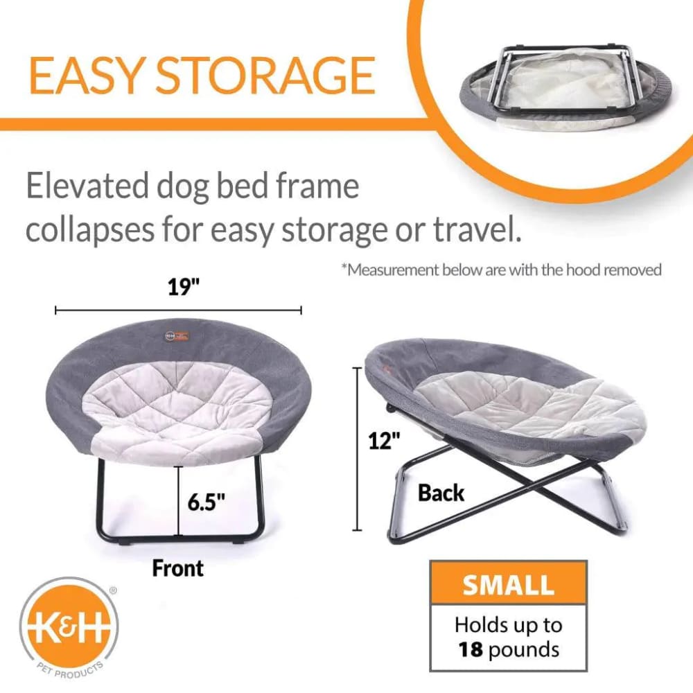 K&H Pet Products Hooded Elevated Cozy Pet Cot - Small - Cats