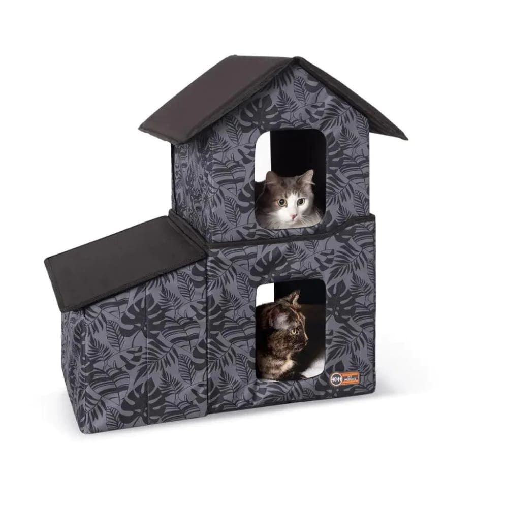 K&H Pet Products Outdoor Two-Story Kitty House with Dining