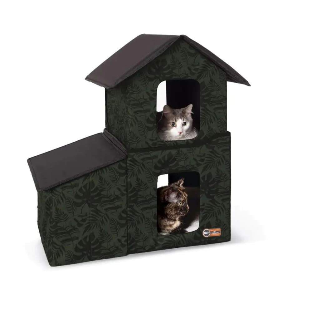 K&H Pet Products Outdoor Two-Story Kitty House with Dining