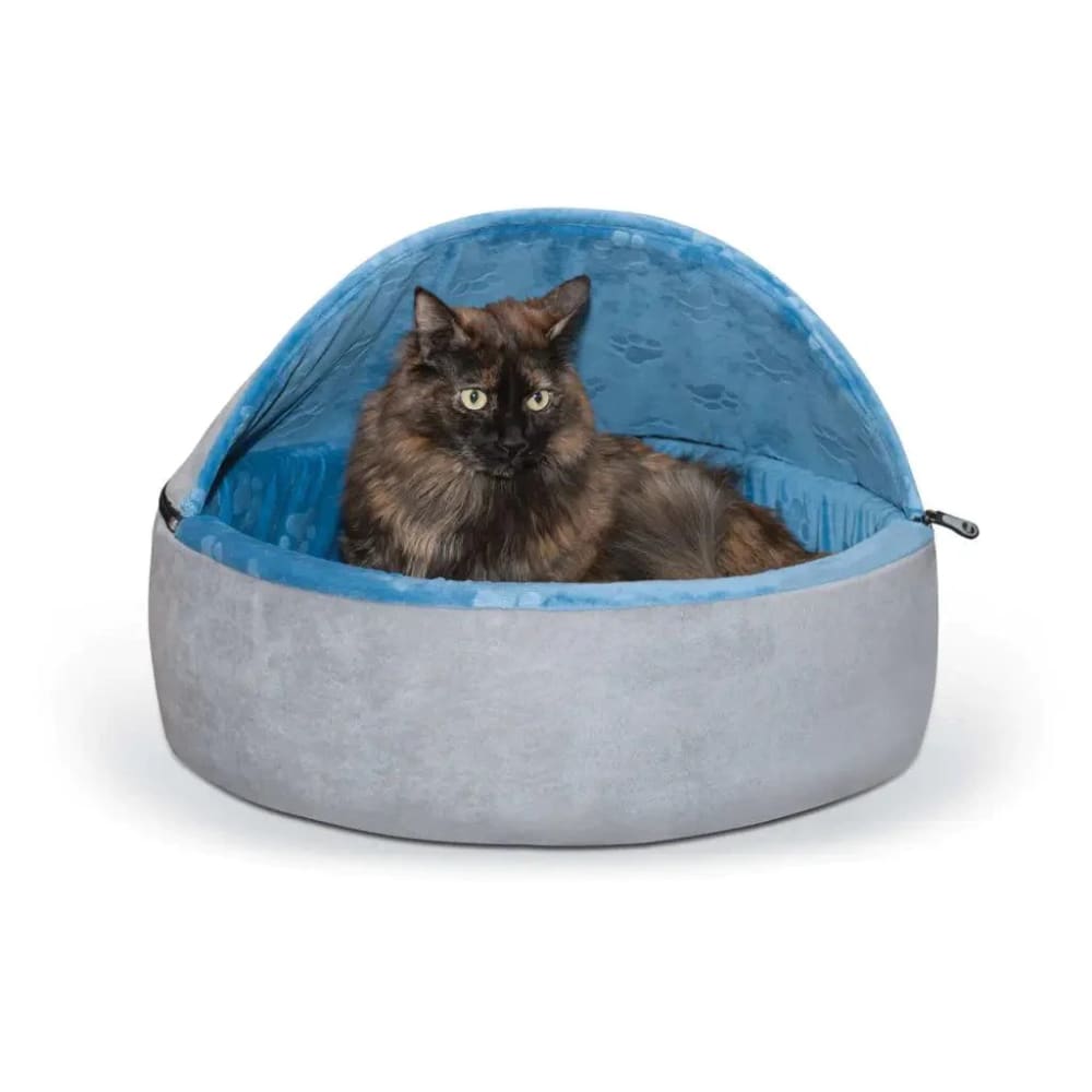 K&H Pet Products Self-Warming Hooded Kitty Bed - Cat