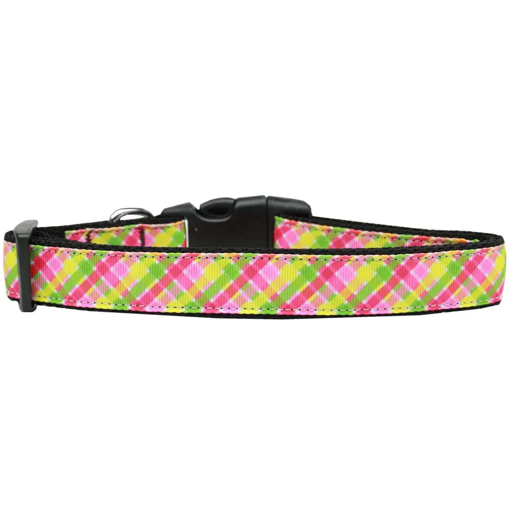 Lemondrop Plaid Nylon Cat Collar - Cat Collars - Classic