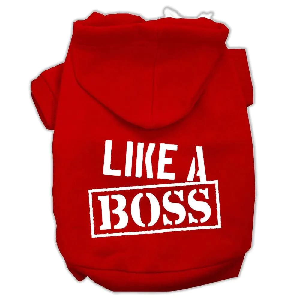 Like A Boss Screen Print Pet Hoodies - Screen Print Hoodies