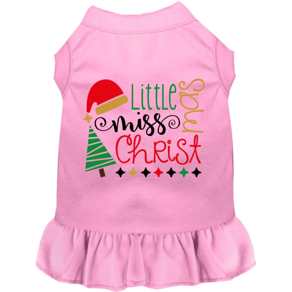 Little Miss Christmas Pet Dress - Screen Print Dog Dresses