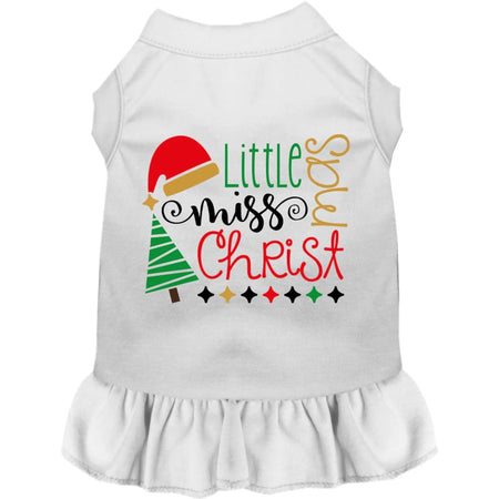 Little Miss Christmas Pet Dress - Screen Print Dog Dresses