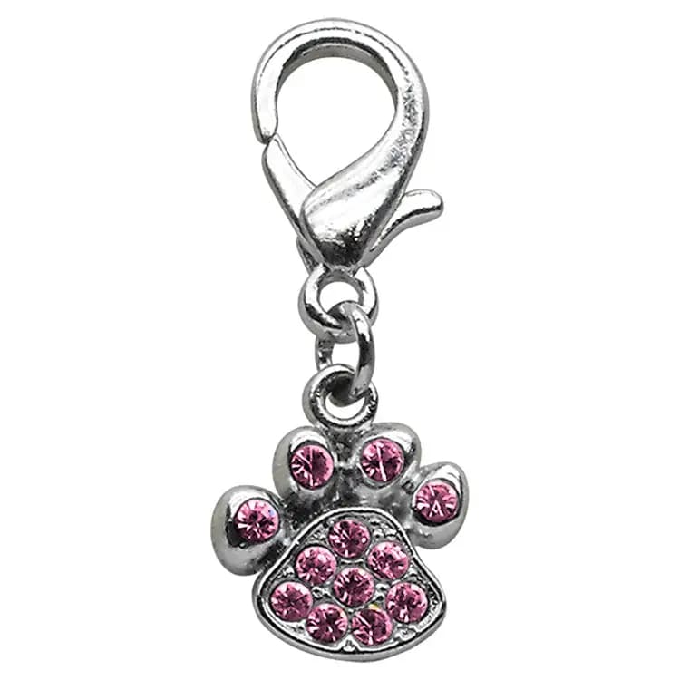 Lobster Claw Rhinestone Paw Pet Collar Charm - Pet Collar