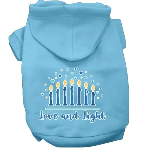 Love and Light Hanukkah Pet Hoodie - Hanukkah Hoodie