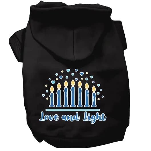 Love and Light Hanukkah Pet Hoodie - Hanukkah Hoodie