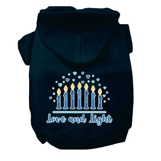 Love and Light Hanukkah Pet Hoodie - Hanukkah Hoodie