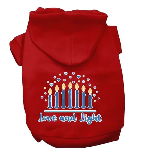 Love and Light Hanukkah Pet Hoodie - Hanukkah Hoodie