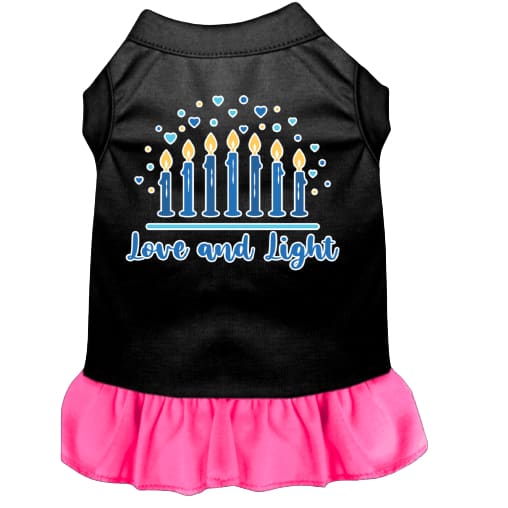 Love and Light Screen Print Pet Dress - Hanukkah Dress