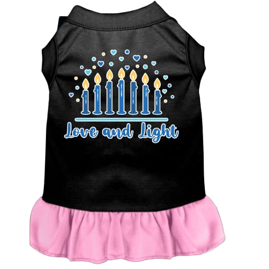 Love and Light Screen Print Pet Dress - Hanukkah Dress