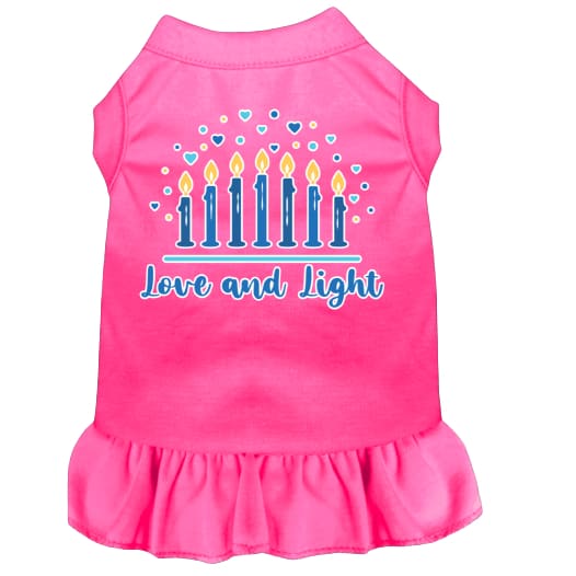 Love and Light Screen Print Pet Dress - Hanukkah Dress