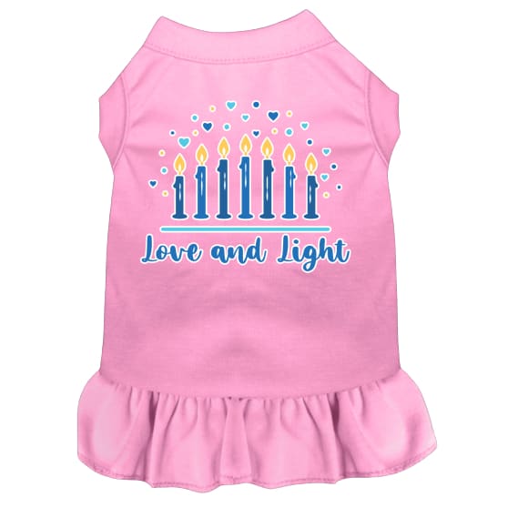 Love and Light Screen Print Pet Dress - Hanukkah Dress