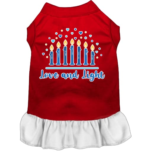 Love and Light Screen Print Pet Dress - Hanukkah Dress