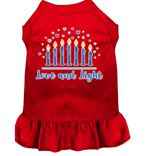 Love and Light Screen Print Pet Dress - Hanukkah Dress