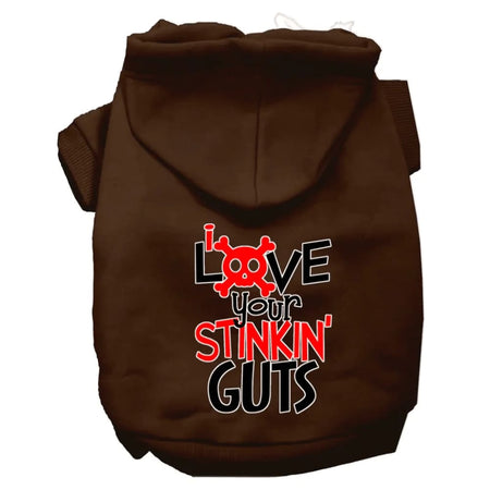 Love Your Stinkin Guts Screen Print Dog Hoodie - Screen