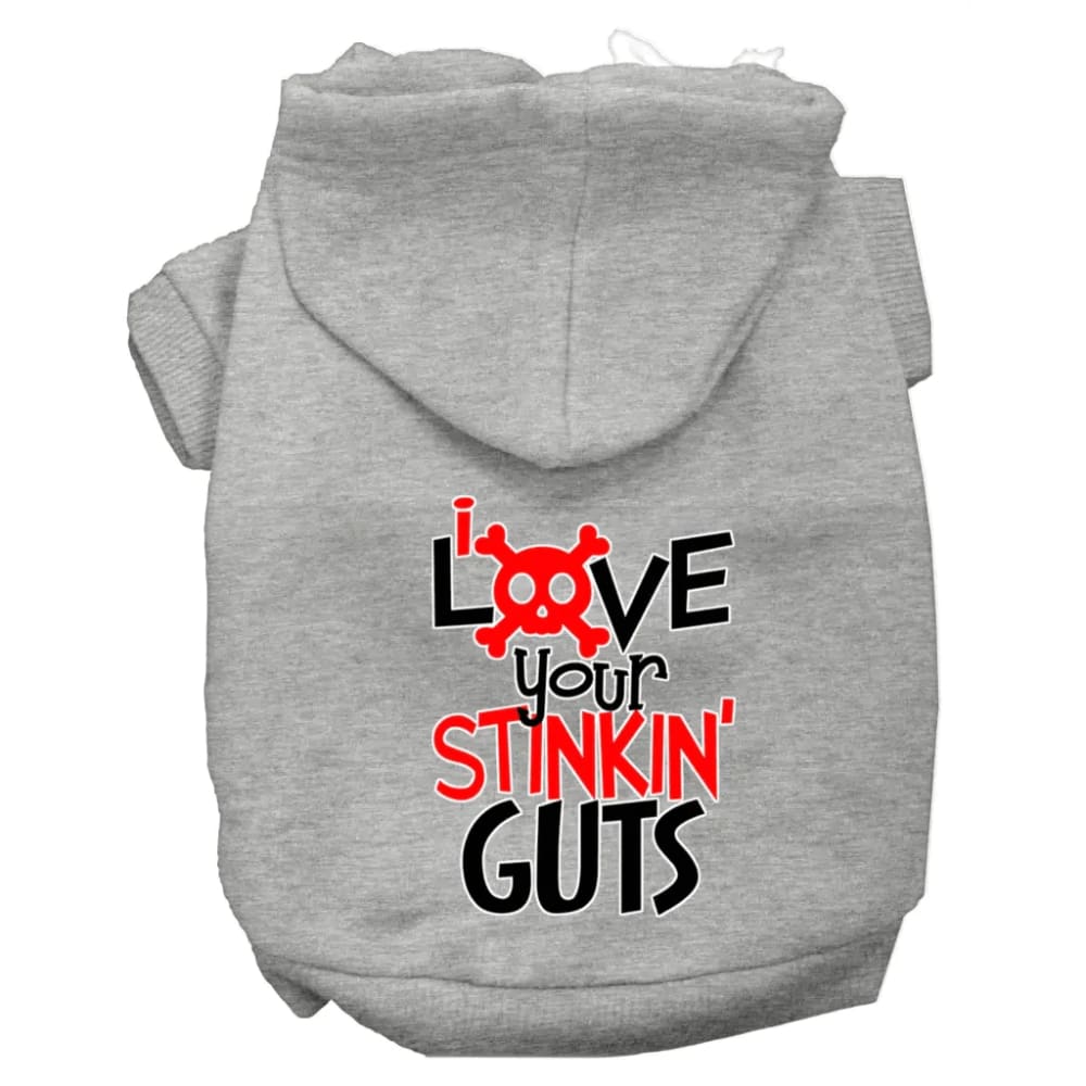 Love Your Stinkin Guts Screen Print Dog Hoodie - Screen