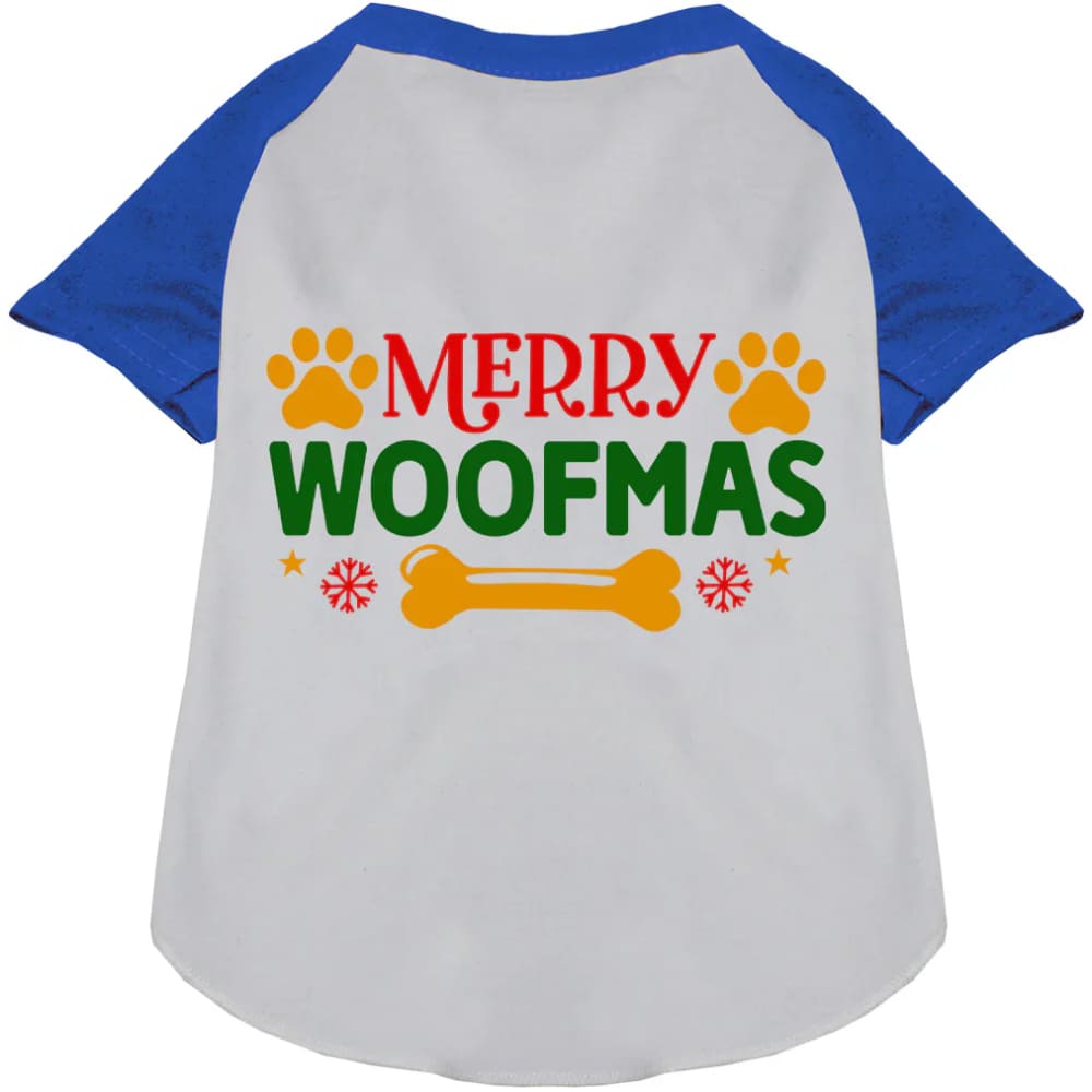 Merry Woofmas Pet Raglan Shirt - Screen Print Shirts