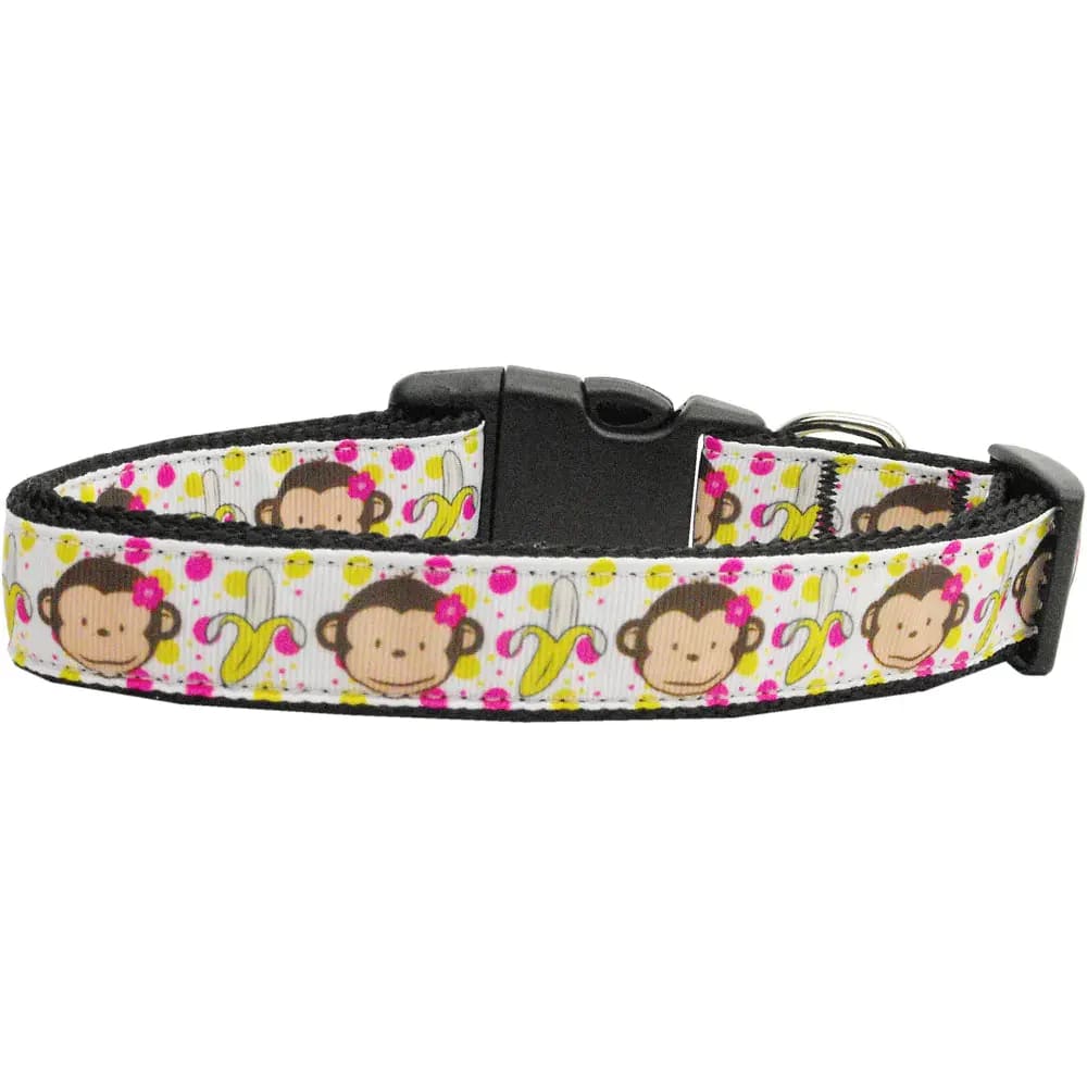 Monkeys And Bananas Nylon Dog Collar & Leash - Dog Collars