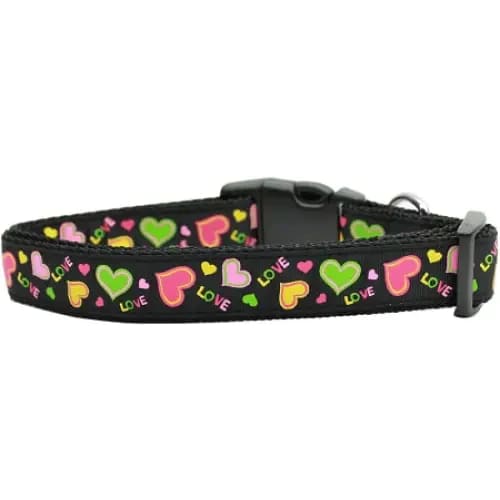 Neon Love Nylon Cat Collar - Cat Collars - Classic