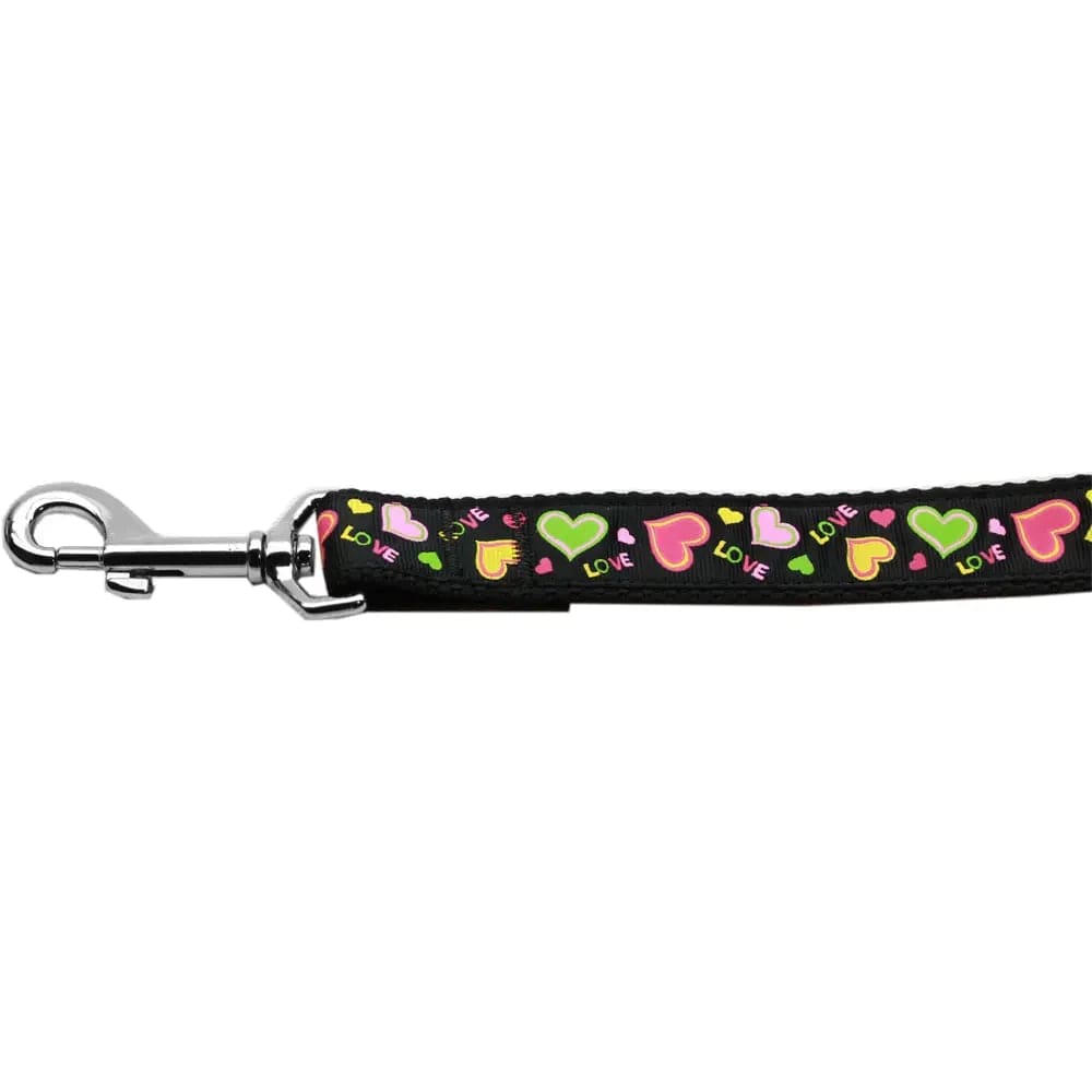 Neon Love Nylon Dog Collar & Leash - Dog Collars - Nylon