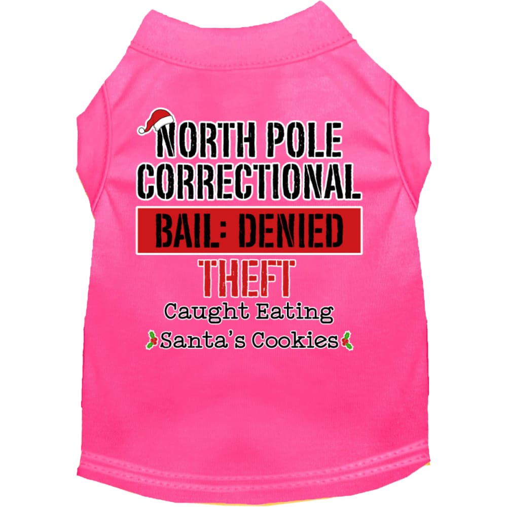 North Pole Correctional Screen Print Pet Shirt - Screen