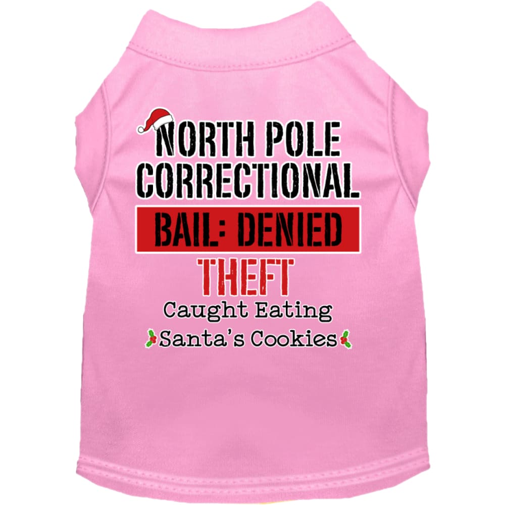 North Pole Correctional Screen Print Pet Shirt - Screen